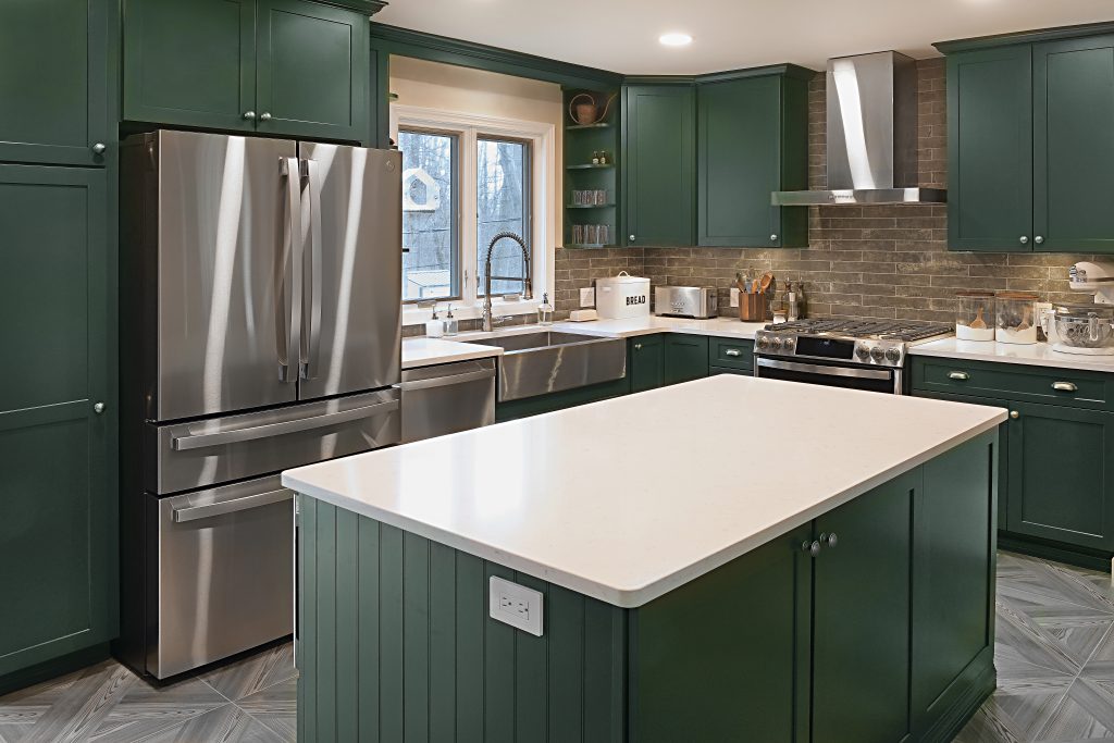 Green Kitchen Cabinets