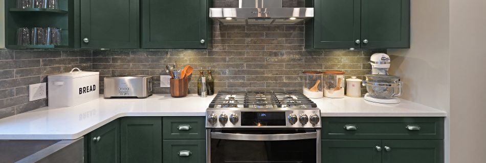 Green Cabinet Kitchen Remodel