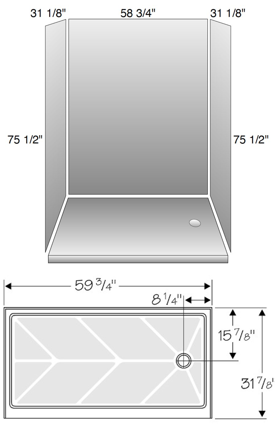 STEP ONE: CHOOSE YOUR ONYX SHOWER KIT LAYOUT