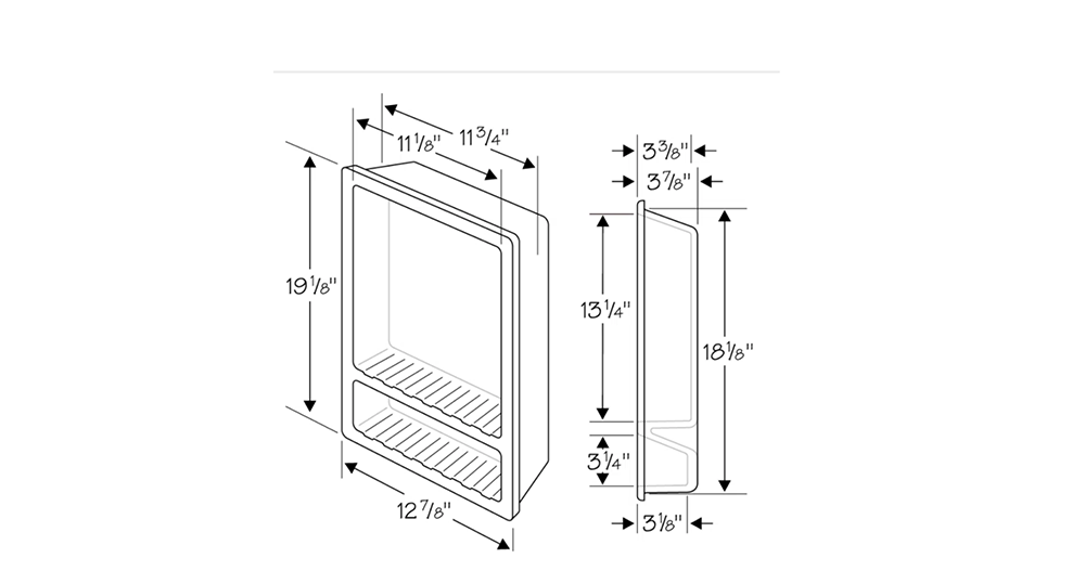 STEP THREE: CHOOSE YOUR ONYX SHOWER KIT RECESSED CADDY