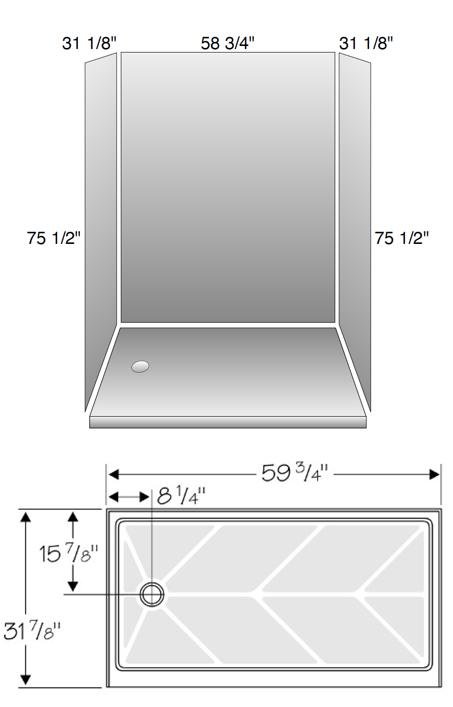 STEP ONE: CHOOSE YOUR ONYX SHOWER KIT LAYOUT