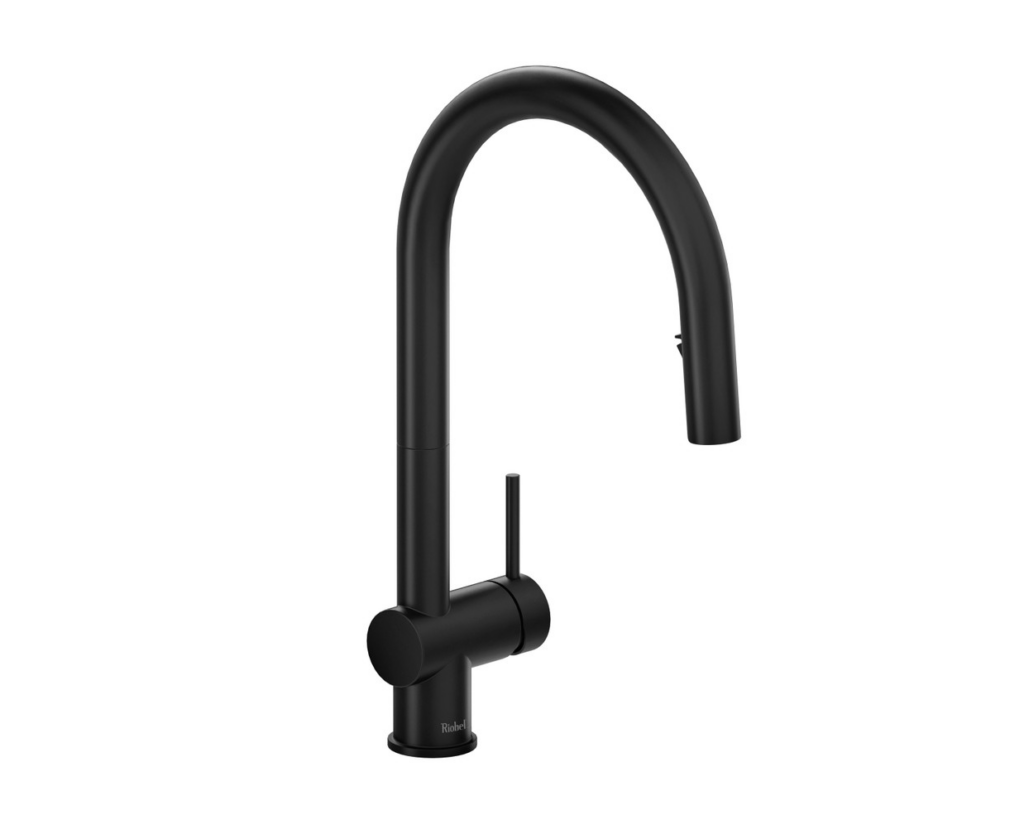 AZURE SINGLE HANDLE KITCHEN FAUCET WITH PULLDOWN SPRAY IN BLACK MODEL AZ201BK