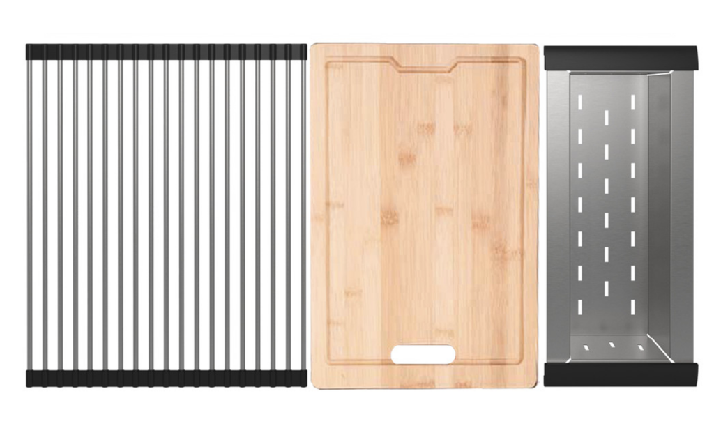 Culinario 30 Stainless Steel Undermount Kitchen Sink with Accessories   Model RUWUM3019WSSB   Brushed Stainless Steelng