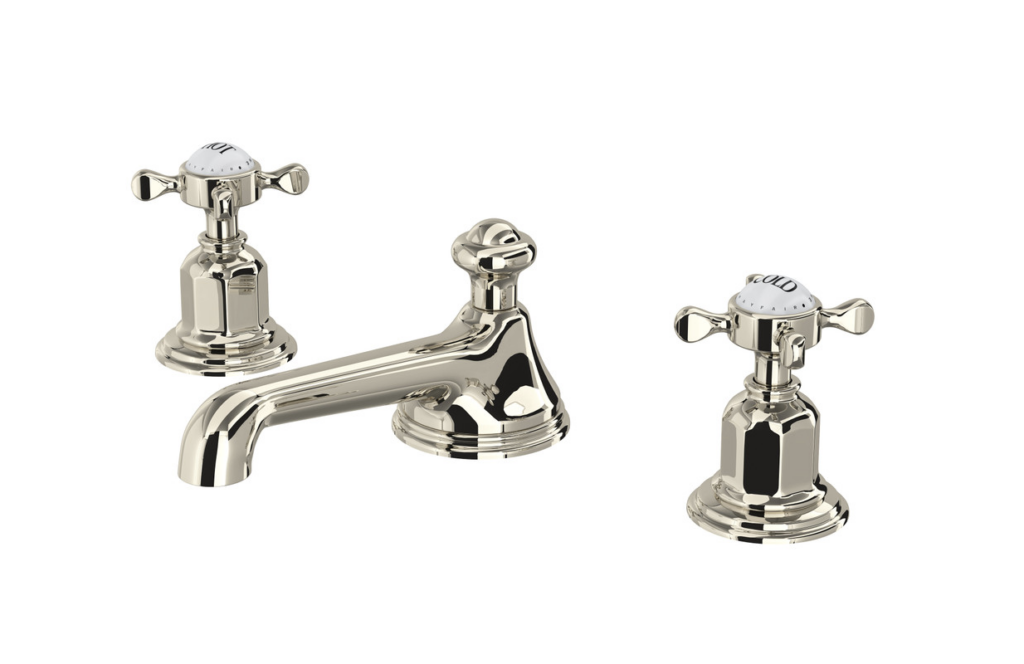 Edwardian Widespread Lavatory Faucet With Low Spout Polished Nickel | Model Number U3706X PN 2