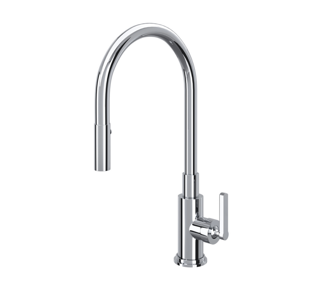 Lombardia Single Handle Kitchen Faucet with Pulldown Spray   Model A3430LMAPC 2   Polished Chrome