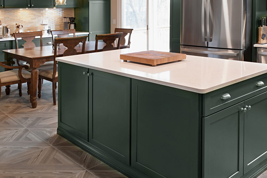 GREEN KITCHEN ISLAND