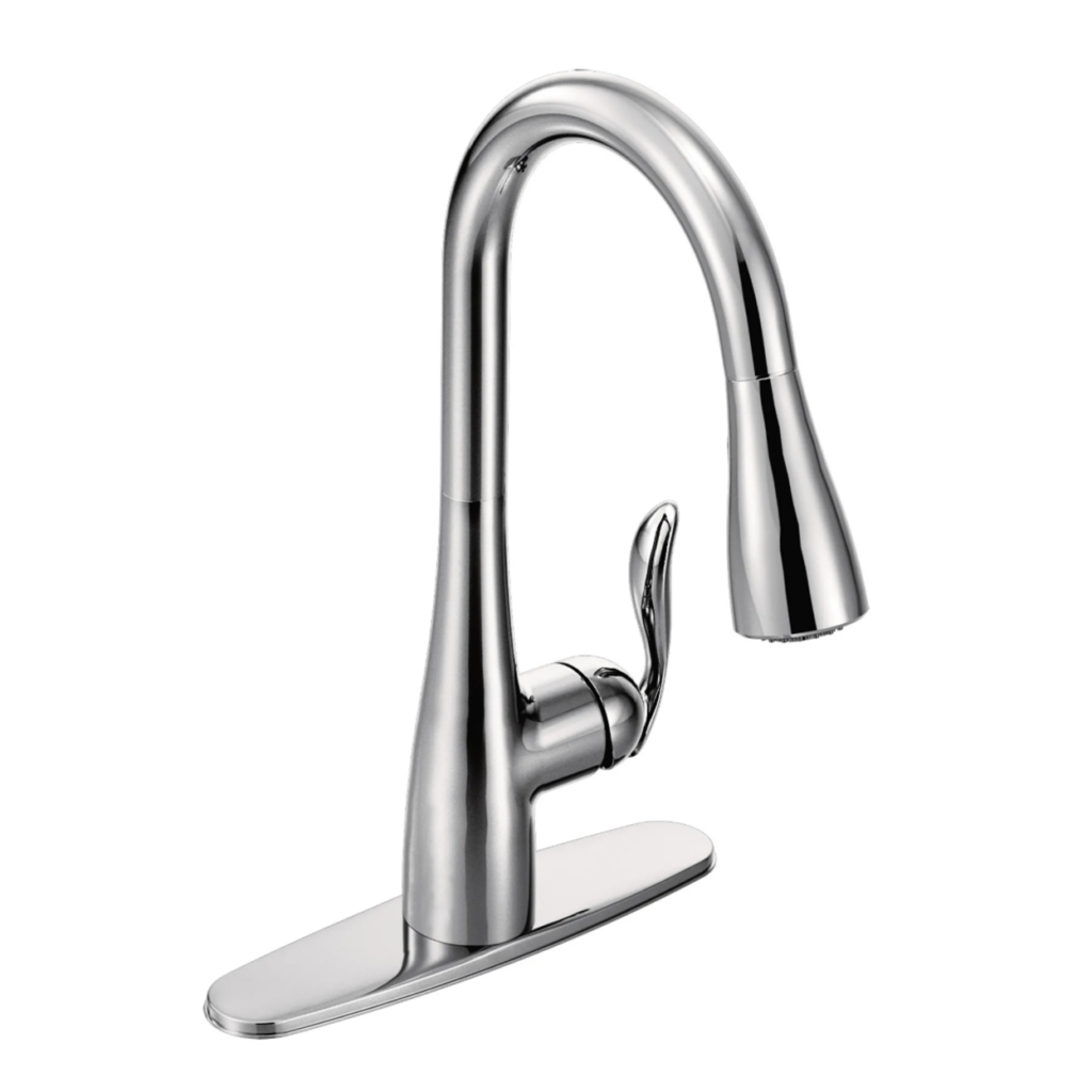 Arbor Chrome one-handle high arc pulldown kitchen faucet