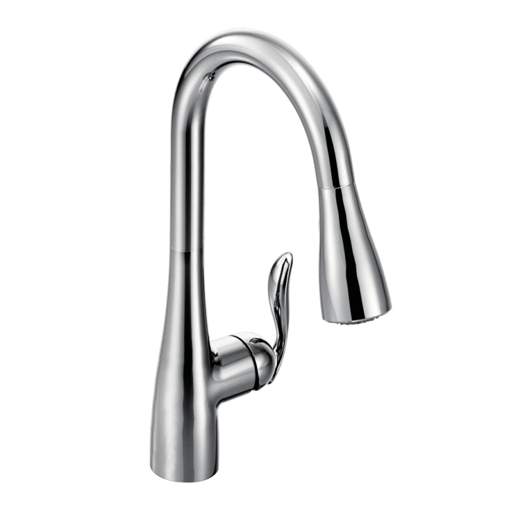 Chrome kitchen faucet