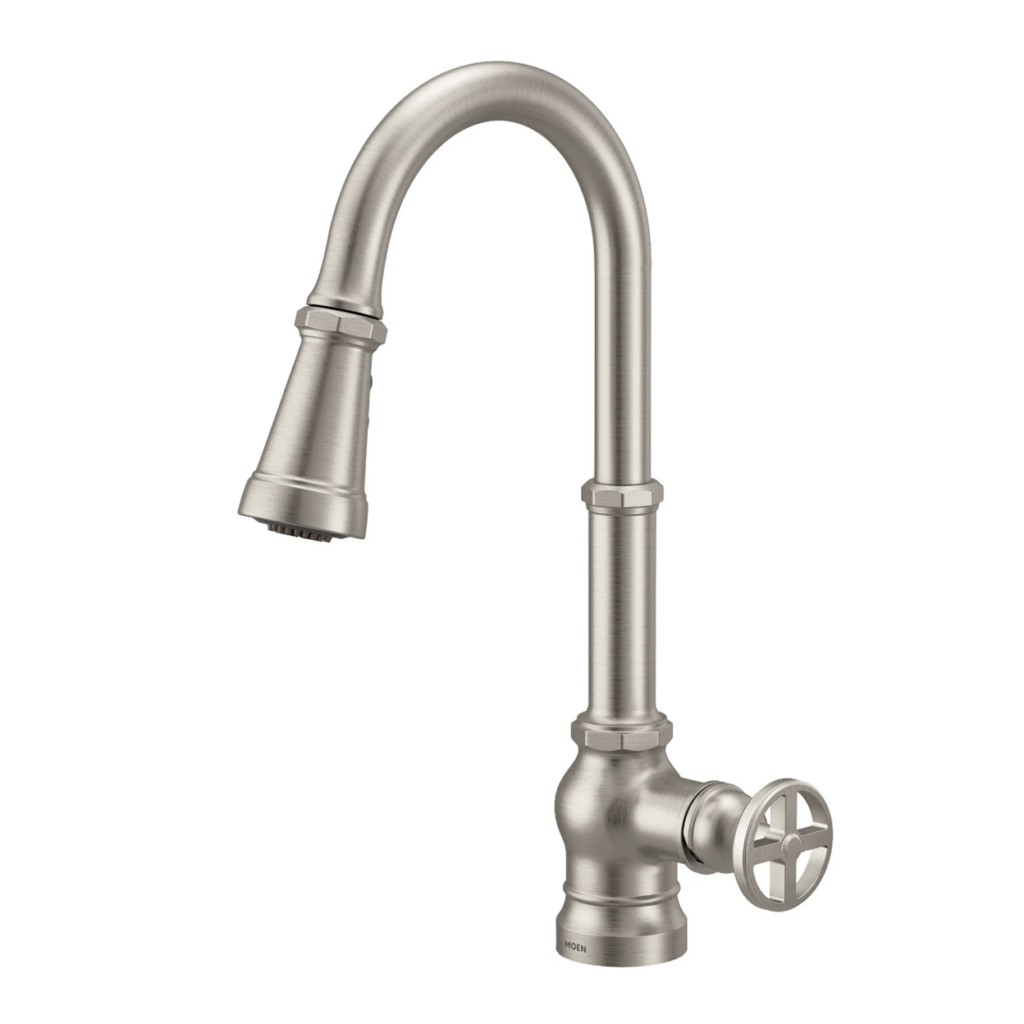 Paterson One-Handle High Arc Pulldown Kitchen Faucet Interchangeable handle