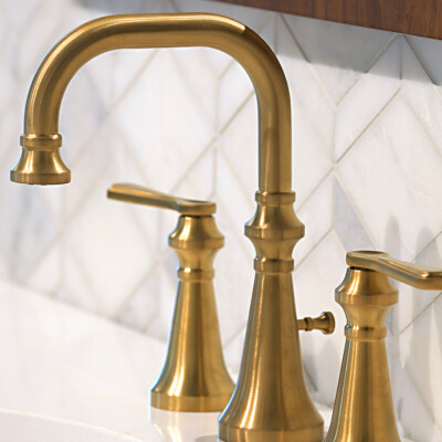 Mid Century Moen Bathroom Faucet Gold